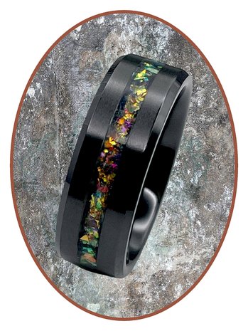 JB Memorials Ceramic Zirconium Special Cremation Ring Multi Color - JRB048BPK
