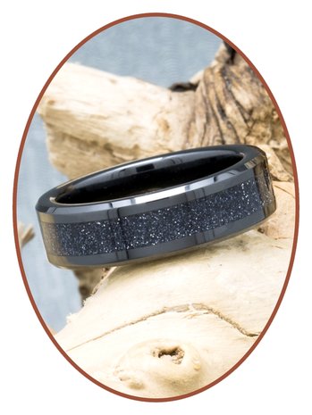 Cremation Ash Ring - 'Infinite Universe' - 6 or 8mm width - JRB145IU-4M2B