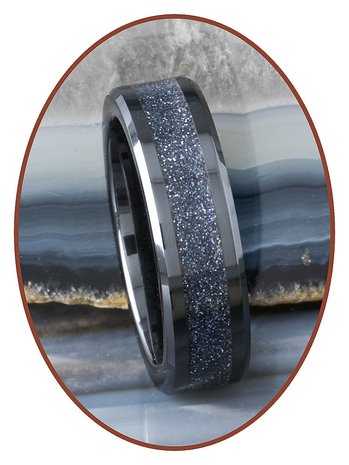 Cremation Ash Ring - 'Infinite Universe' - 6 or 8mm width - JRB145IU-4M2B