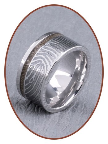 Email Grof Voor type JB Memorials Silver Chrome Ladies Fingerprint Cremation Ring - RB046DV - JB  Memorials affordable ash pendant ash jewelry ash ring ash bracelet mini urn
