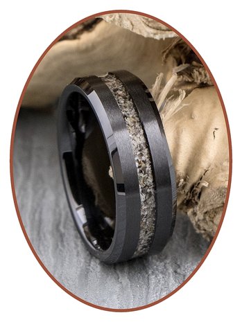 JB Memorials Ceramic Zirconium Heren As Ring - RB048B