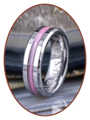 JB Memorials Tungsten Carbide Special Ladies Cremation Ring - RB048D