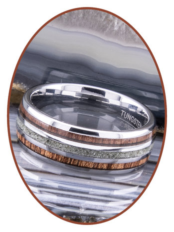 JB Memorials Exclusive Natureline Wood Tungsten As Ring - WR014