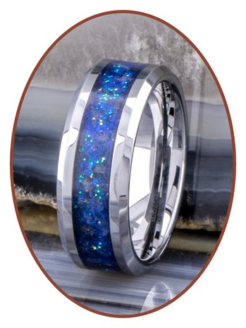 JB Memorials Ceramic Zirconium Special 'Night Sky' Cremation Ring - CRC141NS