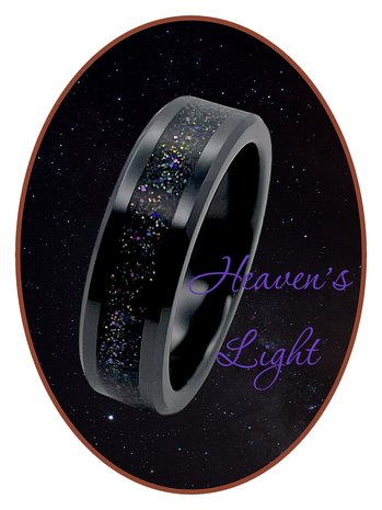 JB Memorials Ceramic Zirconium As Ring 'Heaven's Light' 6mm - JRB145HL