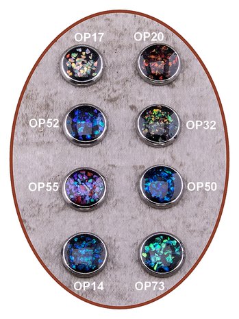 JB Memorials Tungsten Carbide or Black Ceramic Opal Cremation Ash Ring - OP400