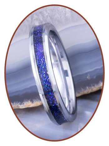 JB Memorials Tungsten Carbide Ladies Cremation Ring 'Chameleon' 4mm - RB143C