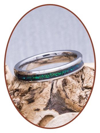 JB Memorials Tungsten Carbide Ladies Cremation Ring 'Chameleon' 4mm - RB143C