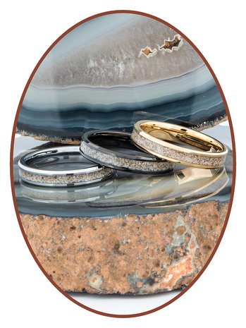 JB Memorials Tungsten Carbide Ladies Cremation Ring 4mm - RB143