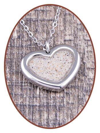 316L Stainless Steel JB Memorials 'Heart' Cremation Pendant - RSP120