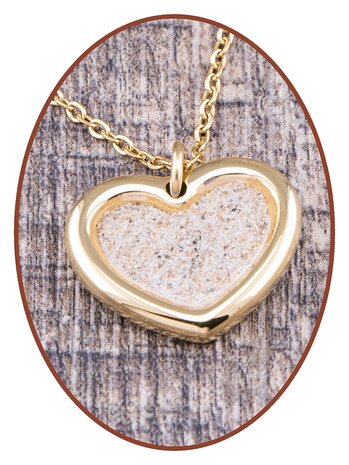 316L Stainless Steel JB Memorials 'Heart' Cremation Pendant - RSP120