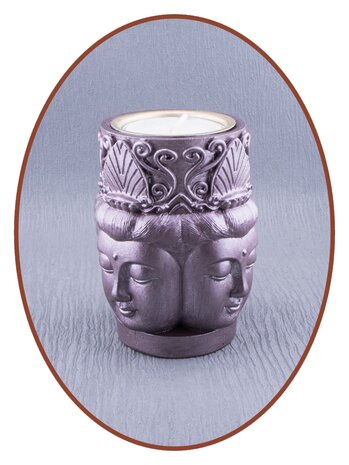 Mini Ash Urn 'Buddha' with Tealight Holder in Different Colors - UR008