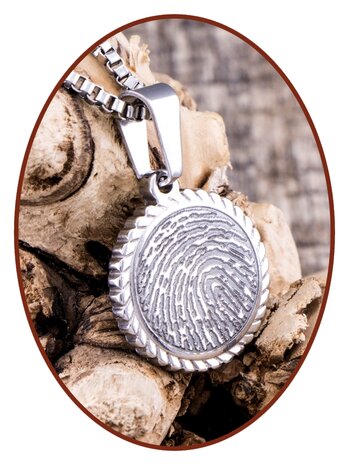 Stainless Steel Fingerprint Remembrance Pendant - VI004