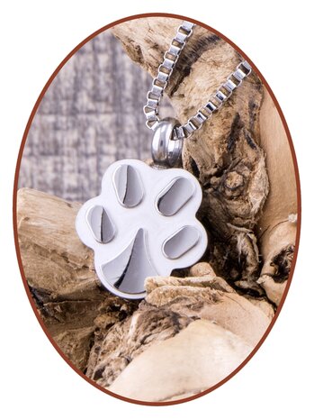 Stainless Steel 'Paw' Cremation Pendant - D010