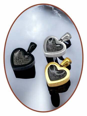 316L Stainless Steel JB Memorials 'Heart' Cremation Pendant - RSP122