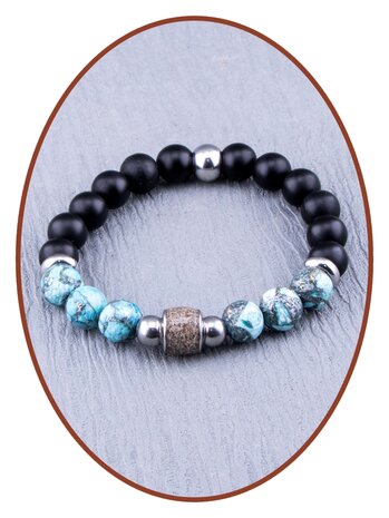 JB Memorials Synt. Turquoise Onyx Stone As Armband - KHA033