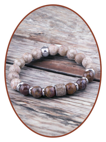 JB Memorials Pietersite and Mayfanite Beads Ash Bracelet - KHA037