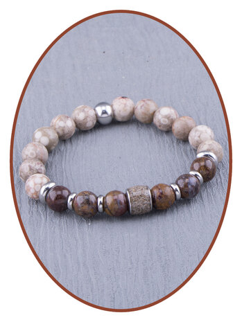 JB Memorials Pietersite and Mayfanite Beads Ash Bracelet - KHA037