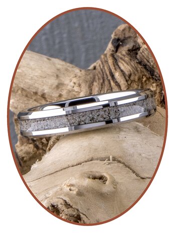 JB Memorials Tungsten Carbide Ladies Cremation Ring 4mm - RB143G
