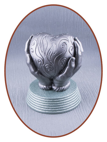 Mini Ash Urn 'Heart in Hands' in Many Colors - AS009