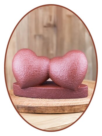 Mini Duo Ash Urn 'Heart' in Different Colors - HMP604