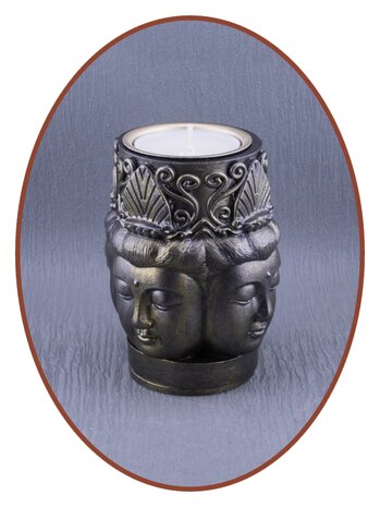 Mini Ash Urn 'Buddha' with Tealight Holder in Different Colors - UR008