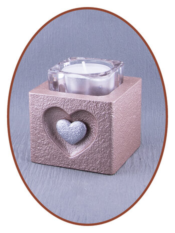 Mini Ash Urn with Tealight Holder Heart - HMP615