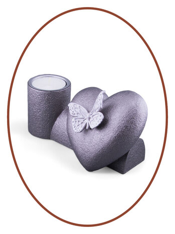 Mini Ash Urn 'Heart' many colors with Tealight Holder - HMP654