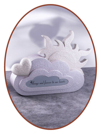Mini Children / Baby 'Cloud & Sun' Ash Urn in Many Colors - HMP662
