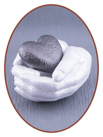 Mini Ash Urn 'Heart in Hands' in Different Colors - HMP637KL