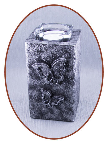 Mini Ash Urn 'Old Steel' with Tealight Holder - HMP677