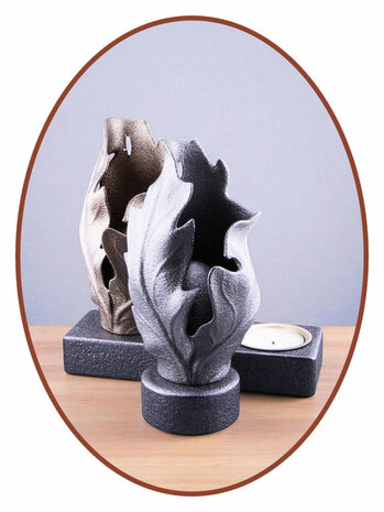 Mini Ash Urn 'Leafs with Tealight' in Different Colors - HMP680