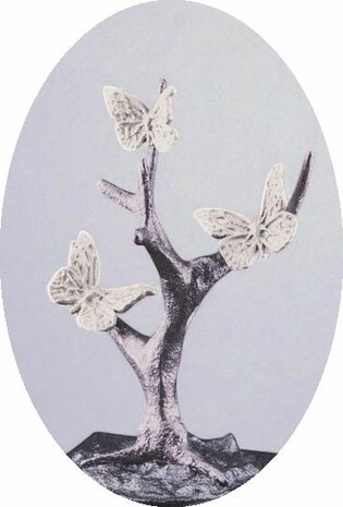 Mini Ash Urn 'Butterflies in Tree' in Different Colors - HMP667B