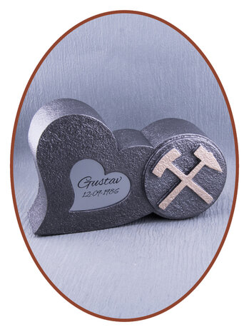 Mini Ash Urn 'Coal Mine'  in Different Colors - HMP631M