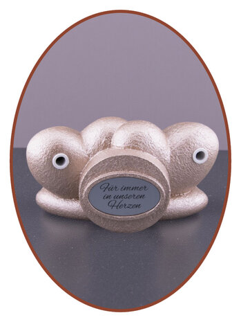 Mini Duo Ash Urn 'Heart' in Different Colors - HMP687