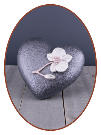 Mini Ash Urn 'Heart and Orchid' in Different Colors - HMP688