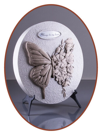 Mini As (wand) Urn 'Butterfly-flowers' in Diverse Kleuren - HMP690