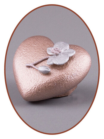 Mini Ash Urn 'Heart and Orchid' in Different Colors - HMP688