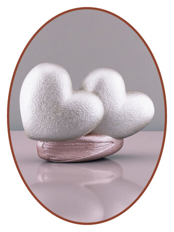 Midi Duo Ash Urn 'Heart' in Different Colors - HMP693