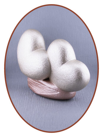 Midi Duo Ash Urn 'Heart' in Different Colors - HMP693