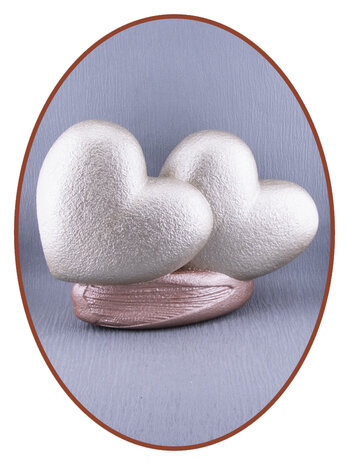 Midi Duo Ash Urn 'Heart' in Different Colors - HMP693