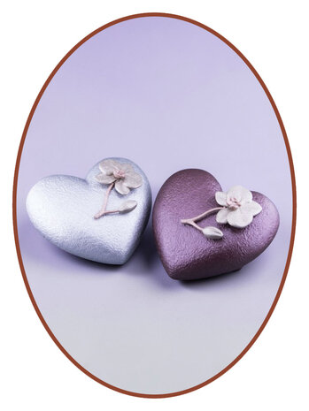 Mini Ash Urn 'Heart and Orchid' in Different Colors - HMP688
