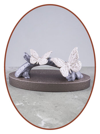 Mini Ash (Duol) Urn 'Birds - Butterflies on a tree trunk'  in Different Colors - HMP691