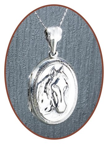 925 Sterling Silver 'Horse' Cremation Ash Pendant / Medaillon  - ZSP222