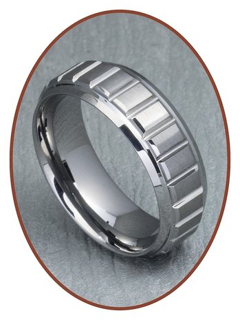 Tungsten Carbide Graveer Gedenk Ring - XR10