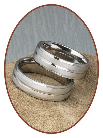 Titanium Relatie Trouw Ringen Set - TR3894