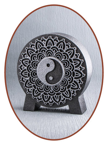 Mini Ash Urn 'Mandala Yin Yang' in Different Colors - HM427A
