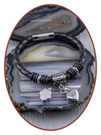 Leather Ladies Cremation Ash Bracelet  - ZMA244