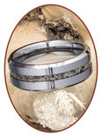 JB Memorials Tungsten Carbide Special Mens Cremation Ring - RB048H