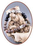 JB Memorials Onyx and Natural Stone Ash Bracelet - KHA040